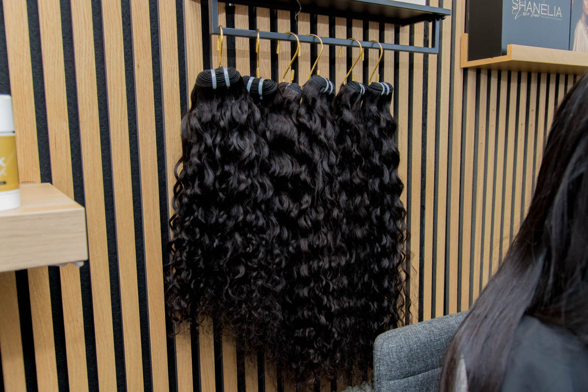 Real Shanélia Luxe Hair curly bundles showing natural texture